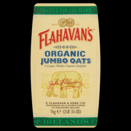 Picture of FLAHAVANS 1KG ORGANIC OATS JUMBO