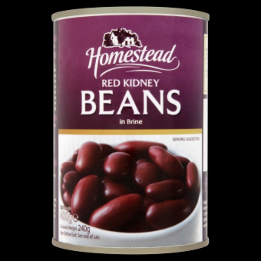 Picture of HOMESTEAD RED KIDNEY BEANS IN BRINE 400G