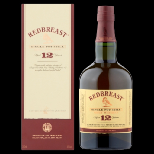 Picture of REDBREAST WHISKEY 12 YEAR  70CL 3'S
