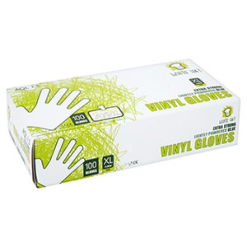 Picture of W.HAT VINYL GLOVES POWDERED XL 100'S