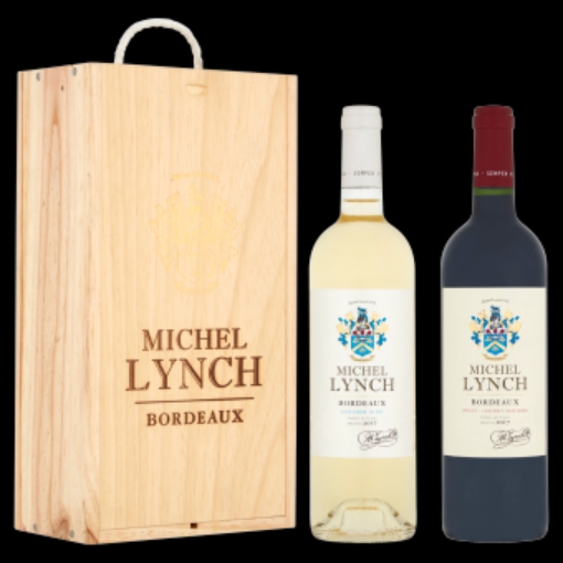 Picture of MICHEL LYNCH WOODEN TWIN PACK 75CL
