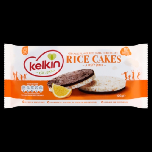Picture of KELKIN RICE CAKES DARK CHOC ORANGE 100G