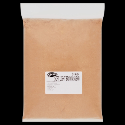 Picture of GEM SUGAR SOFT LIGHT BROWN 3KG