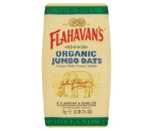 Picture of FLAHAVANS 1KG ORGANIC OATS JUMBO
