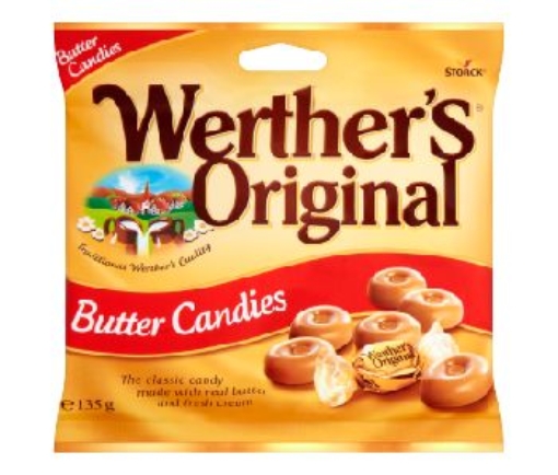 Picture of WERTHERS BUTTER CANDY 135G BAGS