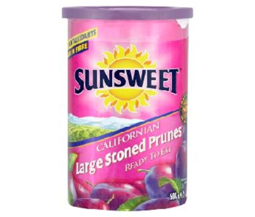 Picture of SUNSWEET DRIED PITTED PRUNES TUB 500G