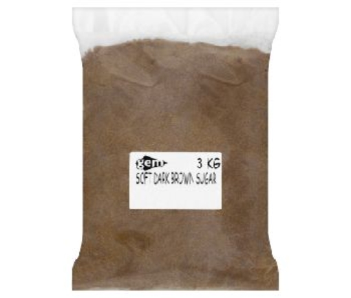 Picture of GEM SUGAR SOFT DARK BROWN 3KG