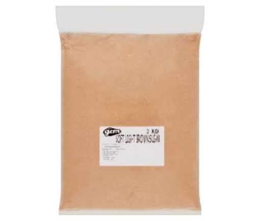 Picture of GEM SUGAR SOFT LIGHT BROWN 3KG