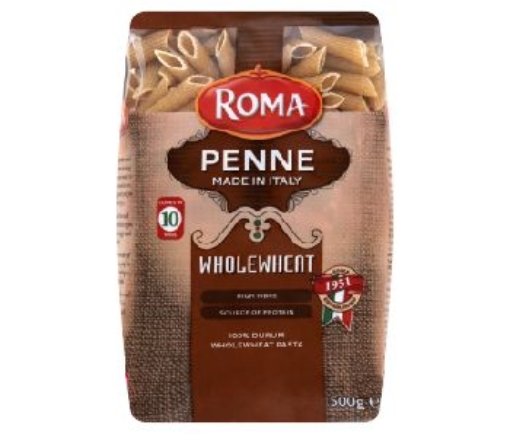 Picture of ROMA PASTA PENNE WHOLE WHEAT 500G 12'S